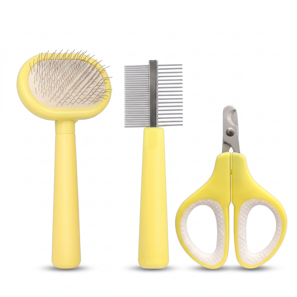 3-Piece Pet Grooming Kit for Cats & Small Dogs