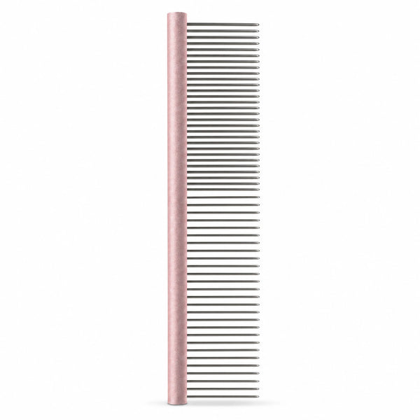 TendedPets Dual-Density Metal Pet Grooming Comb for Cats & Dogs – Dematting & Deshedding Tool