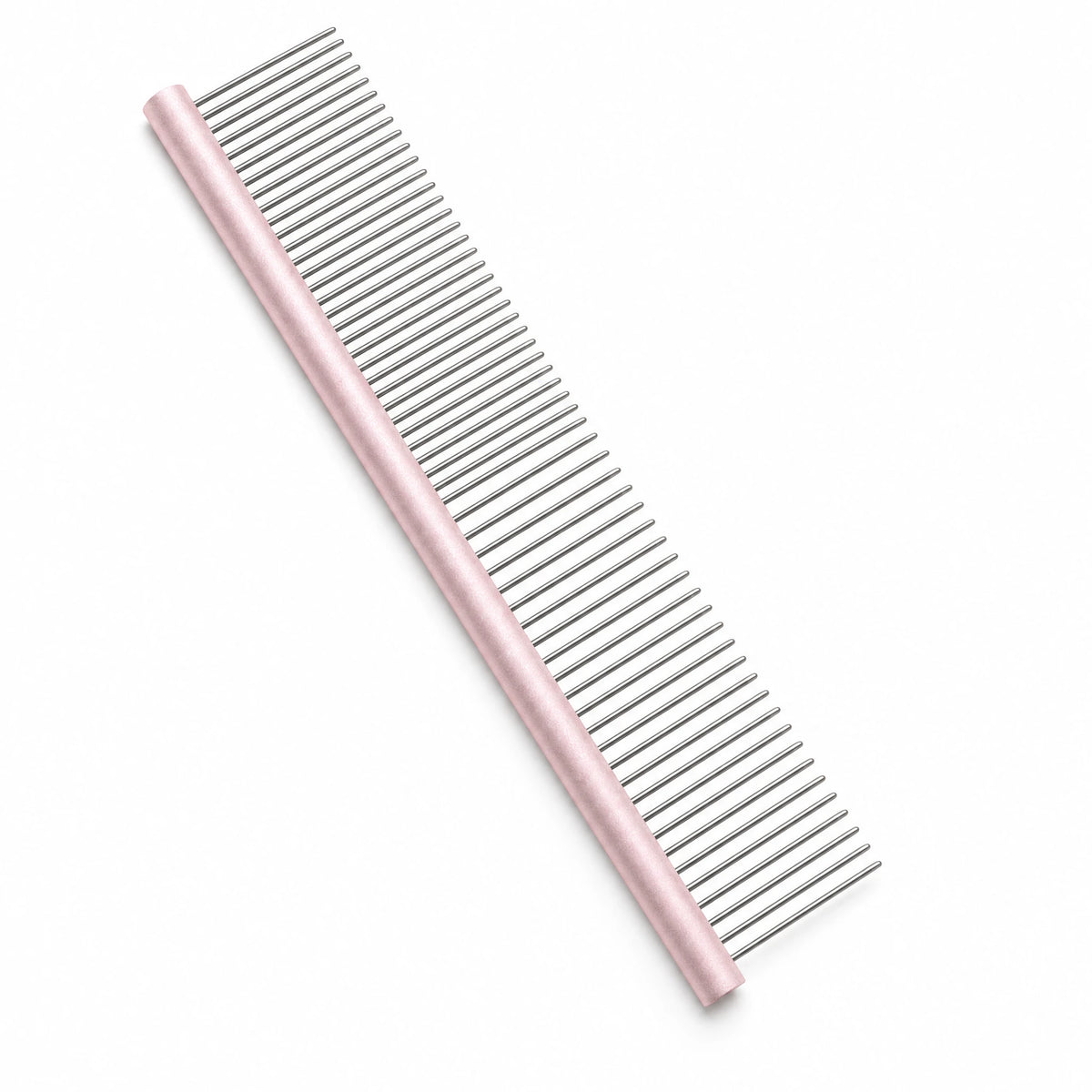 Angled view of the Dual-Density Metal Grooming Comb