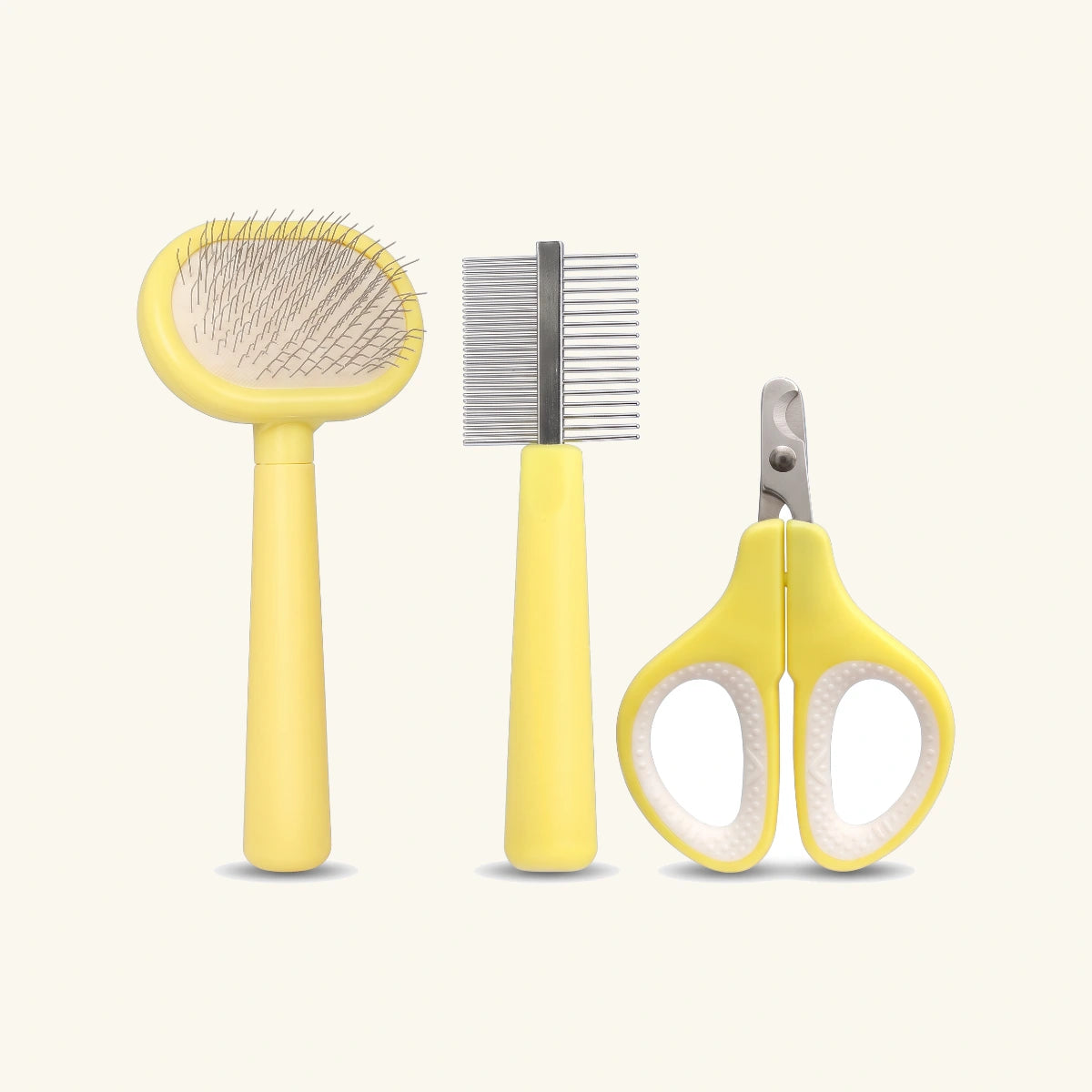 3-Piece Pet Grooming Kit on a cream background